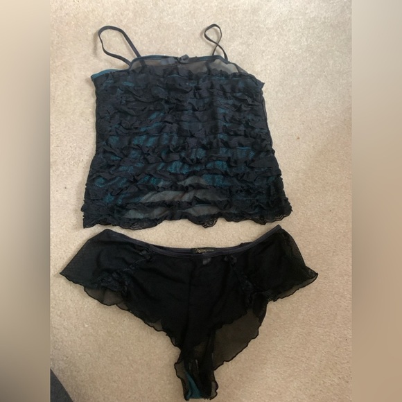 Elegant Black Lace Camisole and Panty Set, NWOT - Picture 1 of 4